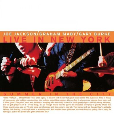 Joe Jackson Summer In The City Live In New York 1999 180g 2LP Orange Vinyl 2022