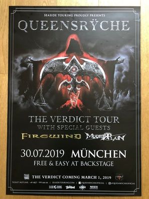 Queensryche Original Konzert Plakat Tour Poster München Backstage 30.07.2019