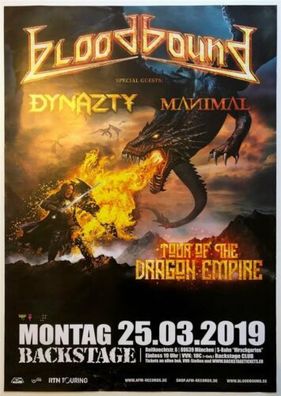 Bloodbound Tour Of The Dragon Empire Konzert Plakat A1 München 25.3.2019