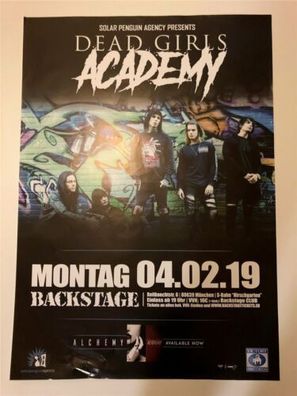 DEAD GIRLS Academy Konzert Plakat A1 München Backstage 4.2.2019
