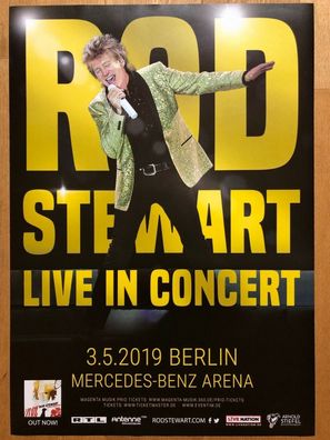 Rod Stewart Original Konzert Plakat Tour Poster Berlin MB Arena 03.05.2019