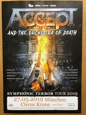 Accept Original Konzert Plakat Tour Poster München Circus Krone 27.05.2019