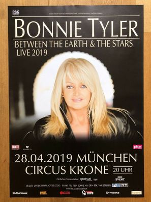 BONNIE TYLER Original Konzert Plakat Tour Poster München Circus Krone 28.4.2019