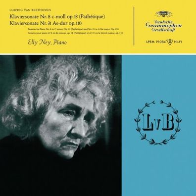 Elly Ney Beethoven Piano Sonatas Nos. 8, 14, 23, 31 LTD 180g 2LP Vinyl Gatefold