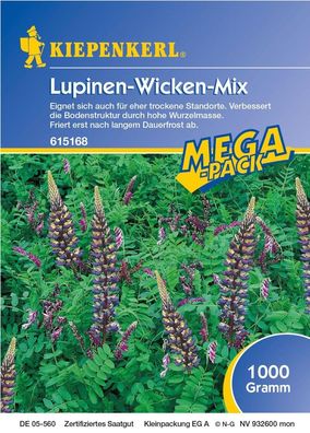Lupinen-Wicken Mix, 1 Kg für 100 m², schnellwüchsige Mischung auch für eher...