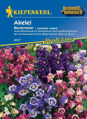 Akelei Biedermeier, Traditions-Beetpflanze in einer bunten Farbmischung, zum...