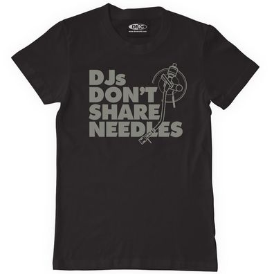 Technics DMC T-Shirt DJs Don't Share Needles Schwarz D090