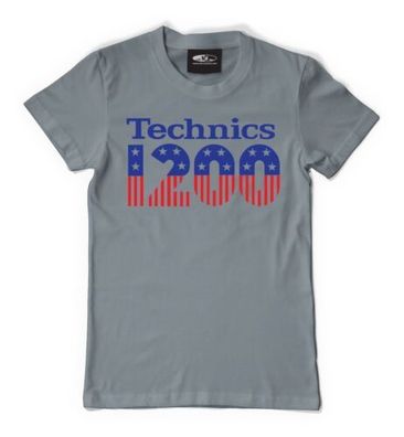 Technics T-Shirt Technics 1200 USA Grau Gr. M