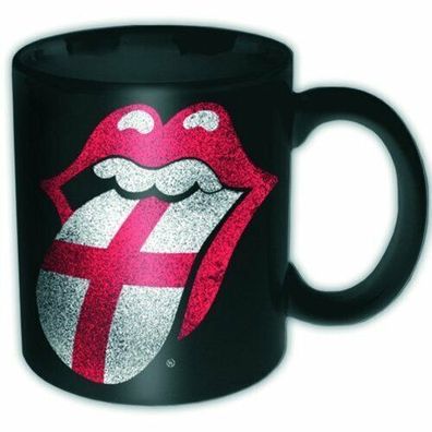 Rolling Stones Tongue England Flag Tasse Kaffetasse Offizielles Lizenzprodukt
