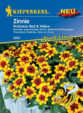 Zinnie Profusion Red & Yellow