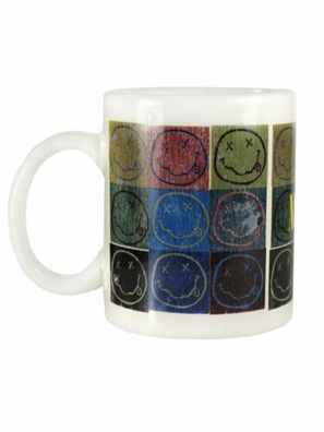 Nirvana Distressed Smiley Tasse Kaffetasse Mug Offizielles Lizenzprodukt