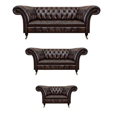 Wohnzimmer Polstermöbel Chesterfield Sofas Couch Leder Luxus Sofa Set