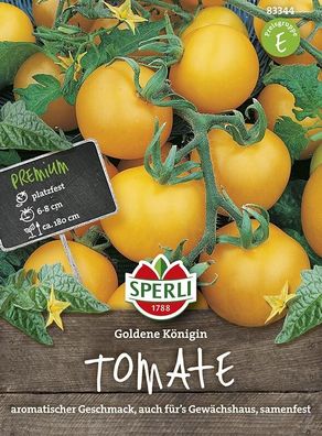 Tomate Goldene Königin, attraktiven goldgelbe Früchte, samenfest, bringt hohe...