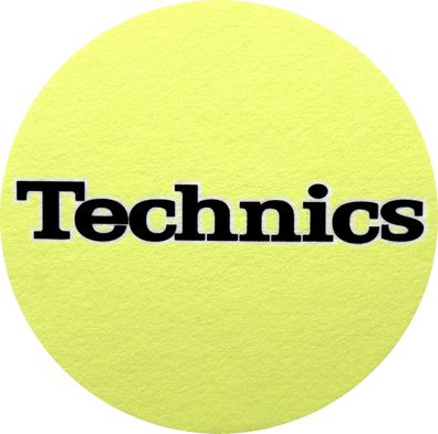 Slipmats Technics Gelb Logo Schwarz 1 Stück 0020101817-1
