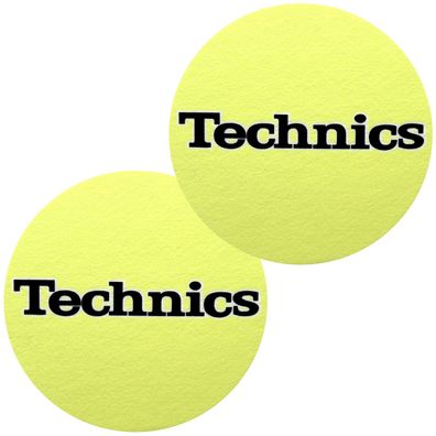 Slipmats Technics Gelb Logo Schwarz 1 Paar 0020101817
