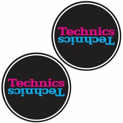 Slipmats Technics Duplex 5 Logo Pink und Blau 1 Paar 60660