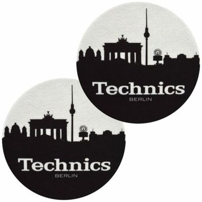 Slipmats Technics Skyline Berlin schwarz weiss 1 Paar 60612