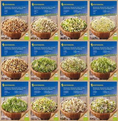 BIO Keimsprossen-Sortiment 12 - verschiedene Sorten BIO-Sprossen-Samen