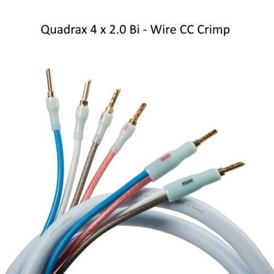 Supra Cables Lautsprecherkabel Quadrax 4 x 2.0 Bi - Wire CC Crimp 1 Paar 2,0 m