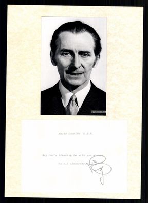 Peter Cushing 1913-1994 Bek. Aus Dracula Filmen Original Signiert # G 40402