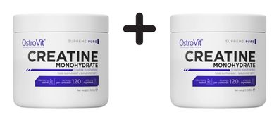 2 x OstroVit Supreme Pure Creatine Monohydrate (300g) Unflavoured