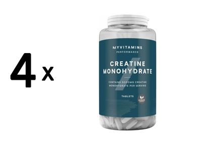 4 x Myprotein MyVitamins Creatine Monohydrate Tabs (250) Unflavoured