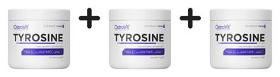 3 x OstroVit Supreme Pure Tyrosine Powder (210g) Unflavoured