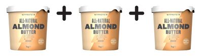 3 x Myprotein Natural Almond Butter (1000g) Crunchy