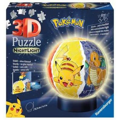 3D Puzzleball Nachtlicht Pokémon (72 Teile)