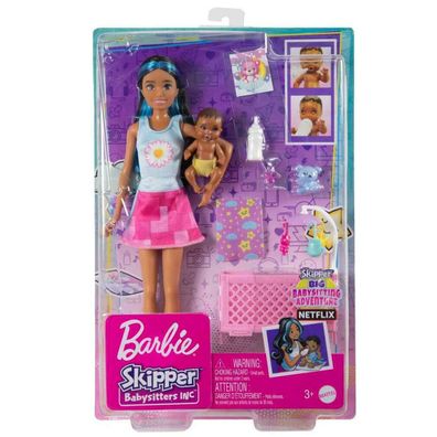 Barbie - Skipper Babysitter: Nanna con Capelli Neri e Blu