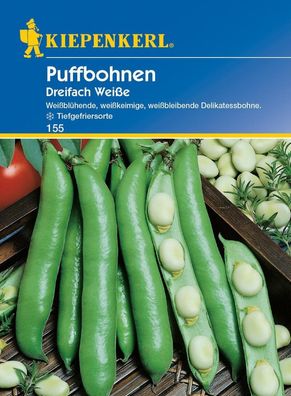 Puffbohne Dreifach Weiße, bildet ein zart bleibendes Korn, zum Einfrieren und