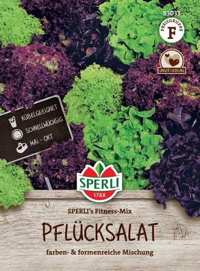 Sperli Fitness-Mix Pflücksalat Salatmischung, farb- und formreiche Mischung