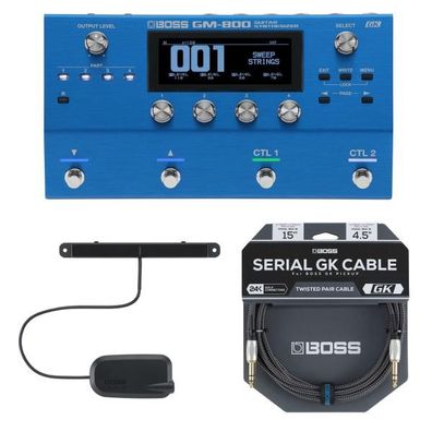 Boss Effektgerät GM-800 Synthesizer-Pedal mit Basstonabnehmer und Serial GK-Kabel