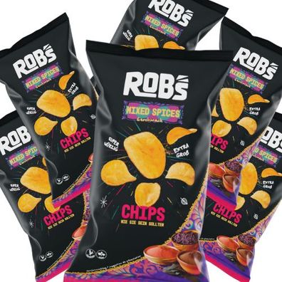Rob's Chips - nur Limitiert erhältlich | Mixed Spices 6x 120g