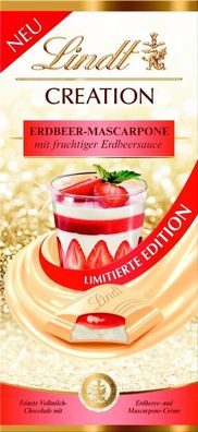 Lindt Tafel Creation weiße Schokolade Erdbeer-Mascarpone 150 g