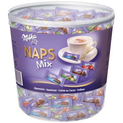 Milka Naps Mix 4 versch. Sorten - Mini Schokolade Täfelchen - 1000g