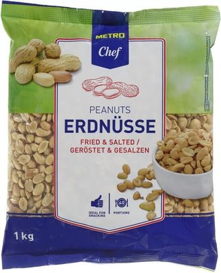 Metro Chef Erdnüsse Peanuts Geröstet & Gesalzen - 1 kg - Nüsse