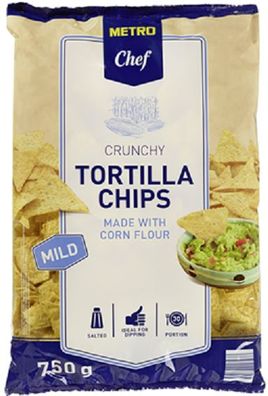 Metro Chef Tortilla Chips Mild - Nachos Gesalzen - 750 Gramm