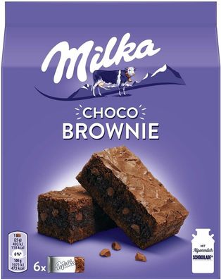 Milka Choco Brownie - 6 Mini Kuchen - Schokolade - 150 Gramm