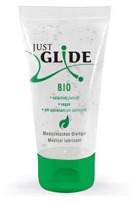 Gleitgel Sex auf Wasserbasis 50 ml Latexkondom sicher Gleitmittel Just Glide Bio