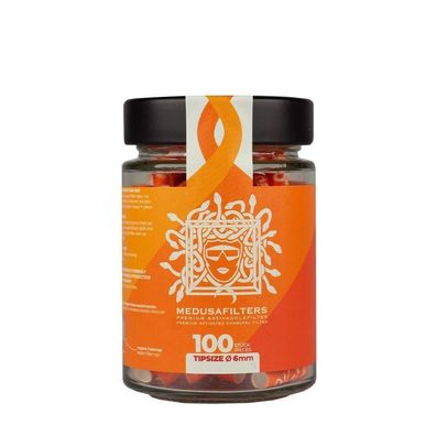 100er Glas Medusa Aktivkohlefilter 6mm Filter Tip Sunset Edition