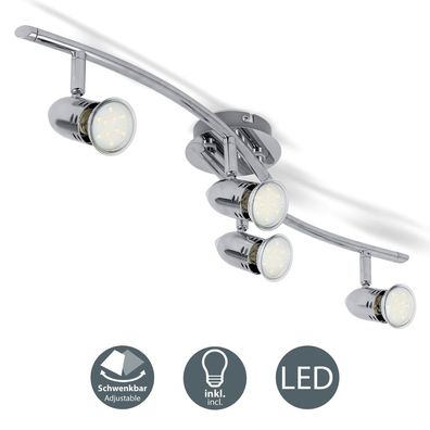 Design LED Deckenlampe 6W-12W Deckenlechte 230V Spot-Strahler GU10 modern chrom