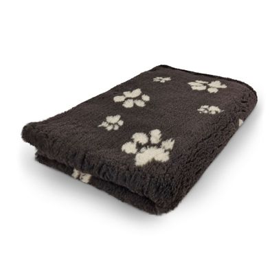 Vet Bed Hundedecke Hundebett Schlafplatz 150 x 100 cm dunkelbraun weiße Pfoten