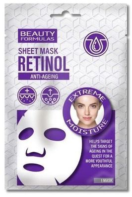 Beauty Formulas, Retinol Anti-Aging Tuchmaske