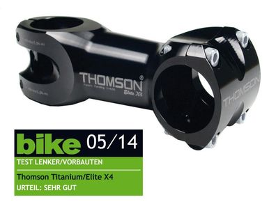 A-Head Vorbau Thomson Elite X4 schwarz 1-1/8" x 0° x 60mm x 31,8mm Lenkerkl.