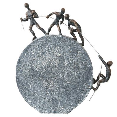Poly Skulptur "Lifting" bronzefinish, H 35 cm, von Gilde
