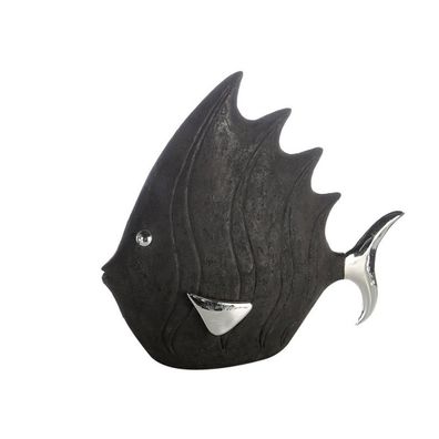 Poly Fischfigur "Fisch" schwarz H33, L36cm, von Gilde