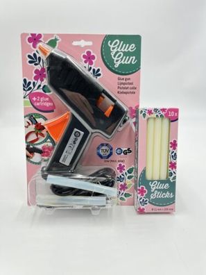 Glue Gun Heißklebepistole + 2x Kartuschen + 10x Glue Sticks 18W NEU & OVP Kleber