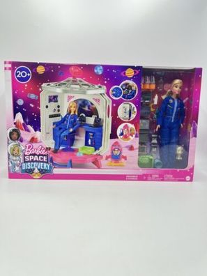 Mattel Barbie Weltraumabenteuer Raumstation Barbie GXF27 Raumfahrt Puppe Kinder