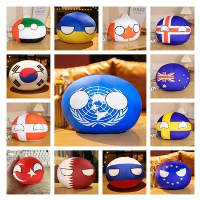 Plüschtiere Polandball Gefüllter Anhänger Country Ball Plüsch Spielzeug